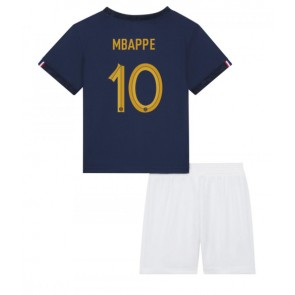 Francuska Kylian Mbappe #10 Domaci Dres za Dječji SP 2022 Kratak Rukavima (+ kratke hlače)